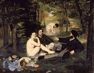 Édouard Manet Painting - El almuerzo sobre la hierba Eduard Manet